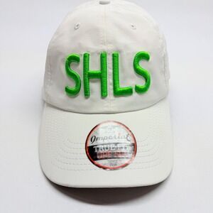 Imperial SHLS Performance Hat White Lime Green UPF 50 Adjustable Cap X210P